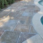 Paver Patio with Concrete Edge