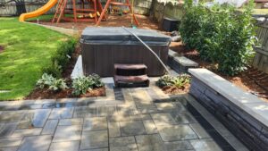 Landscaping to Frame Hot Tub