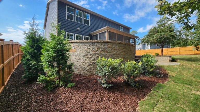 Retaining Wall and Landscaping