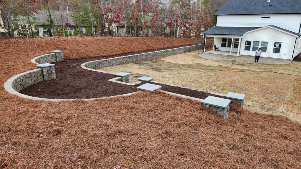 retaining wall in Fuquay Varina