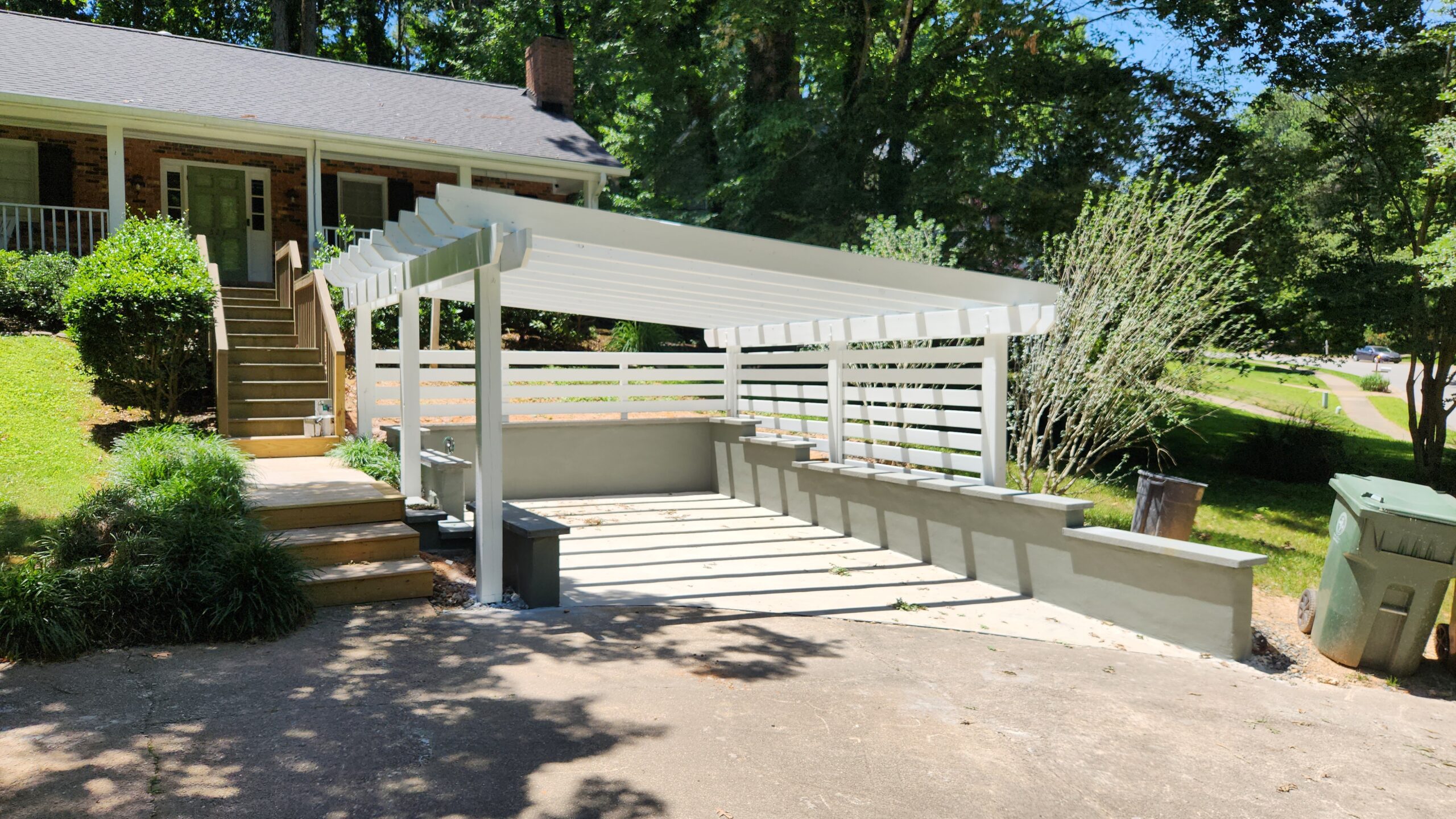 Pergola over a driveway
