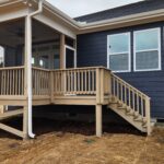 Screened porch on back of house