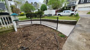 railing installed on ramp