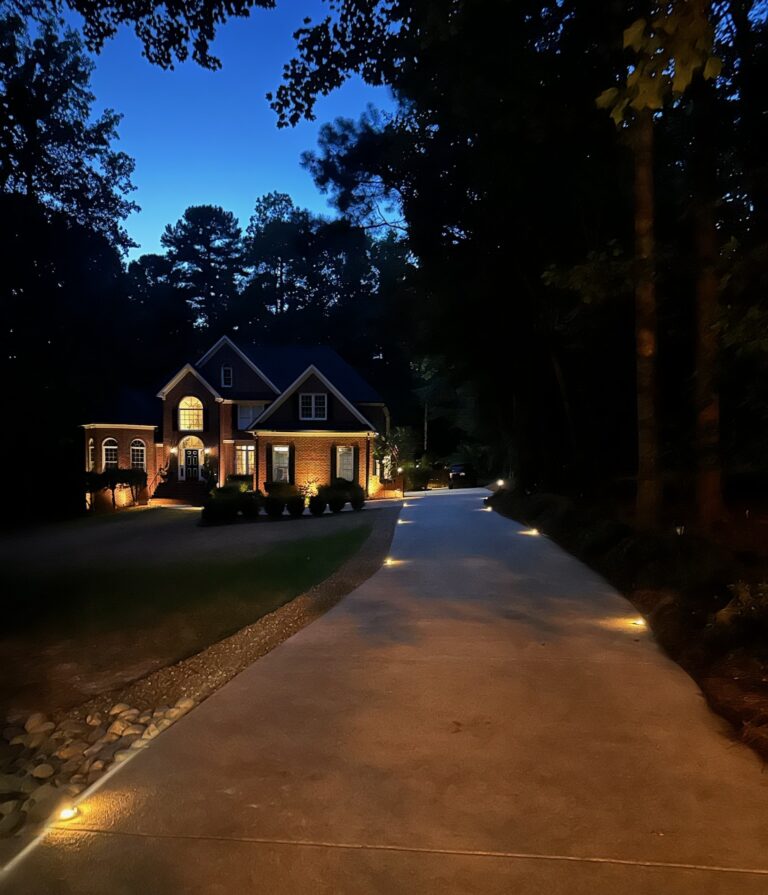 landscape lighting at night