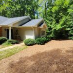 Before - Front Yard with brick covered porch