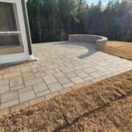 Patio with interlocking stone pavers