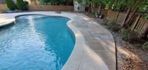 pool patio with fire pit 