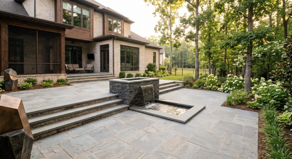 water feature installation in Raleigh, Holly Springs, Morrisville, Apex, Cary, and Fuquay-Varina